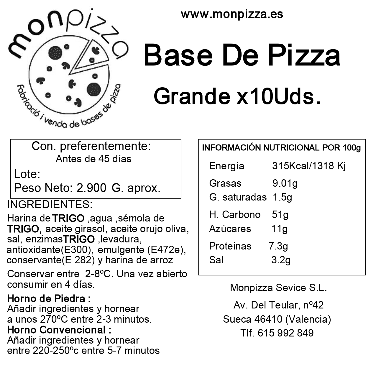 Base Pizza Grande - Imagen 2